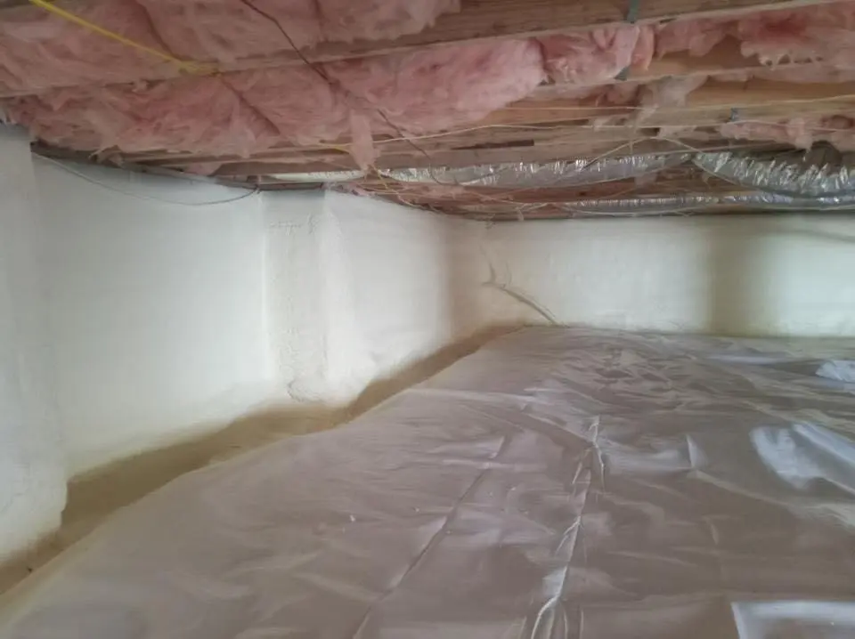 Crawl space encapsulation with closed-cell spray foam for Attic Insulation in Elmwood